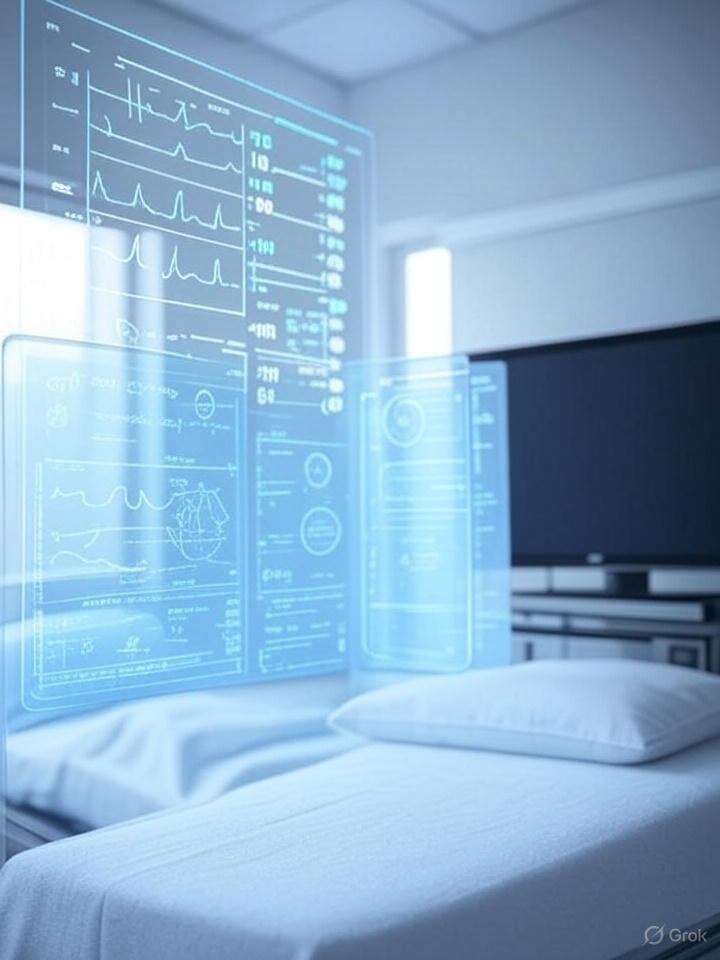 AI-powered diagnostic tools in a modern healthcare setting