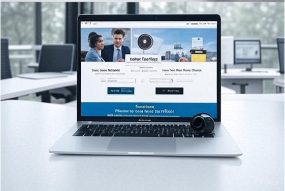 Small business owner checking website analytics on laptop